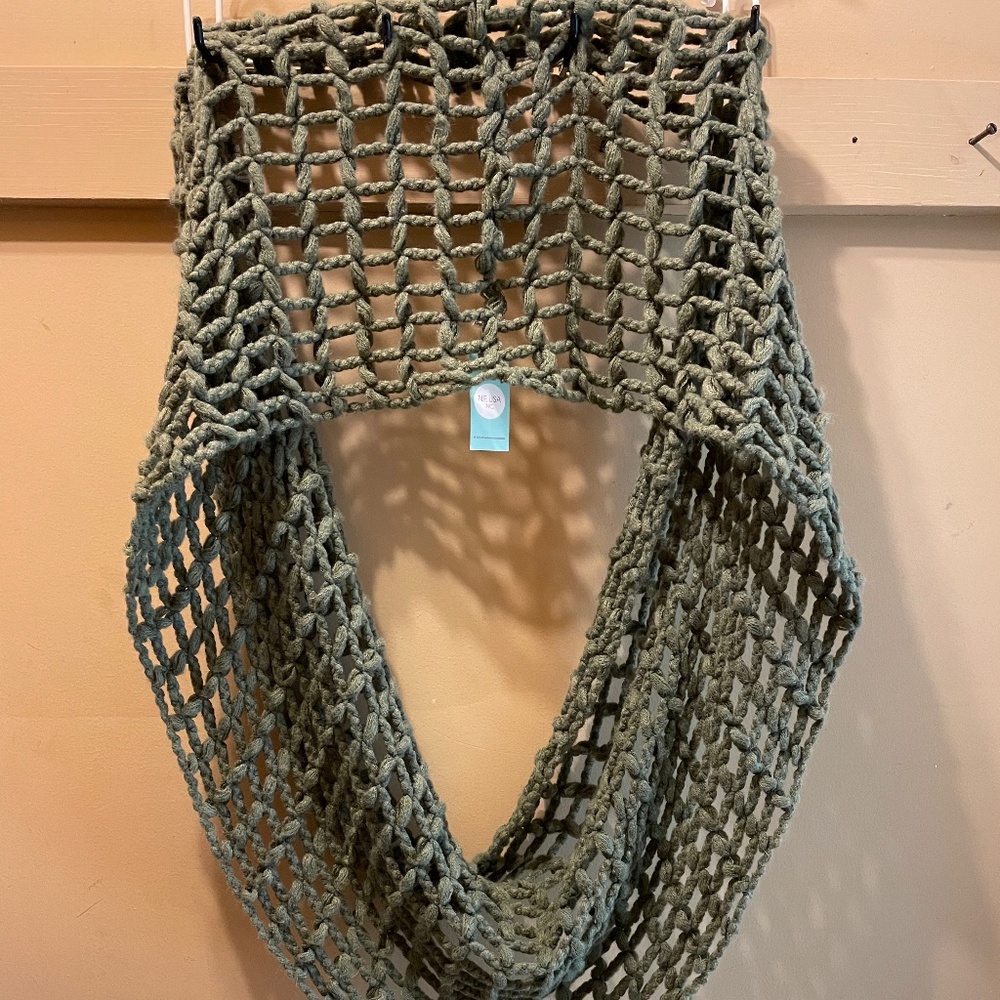 Olive Green Infinity Scarf